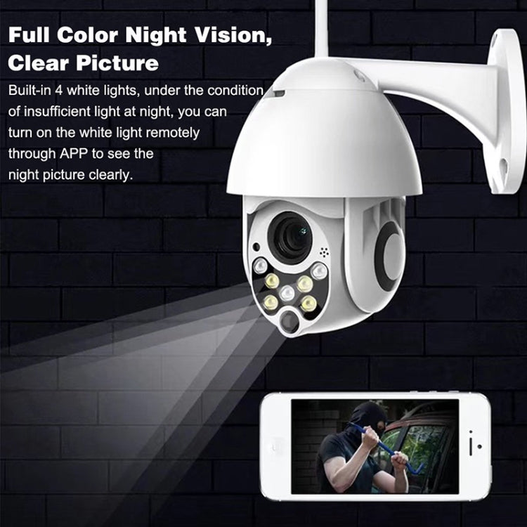 Wireless Surveillance Camera HD PTZ Home Security Outdoor IP66 Waterproof Network Dome Camera, Support Night Vision & Motion Detection & TF Card, US Plug, 2.0 MP Wireless Surveillance Camera HD PTZ Home Security Outdoor IP66 Waterproof Network Dome Camera, Support Night Vision & Motion Detection & TF Card, US Plug, 2.0 MP